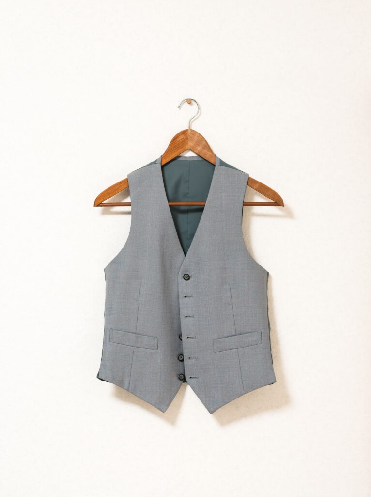グレーのベスト
