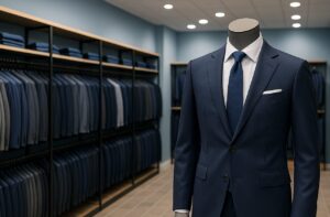 スーツ店のディスプレイ