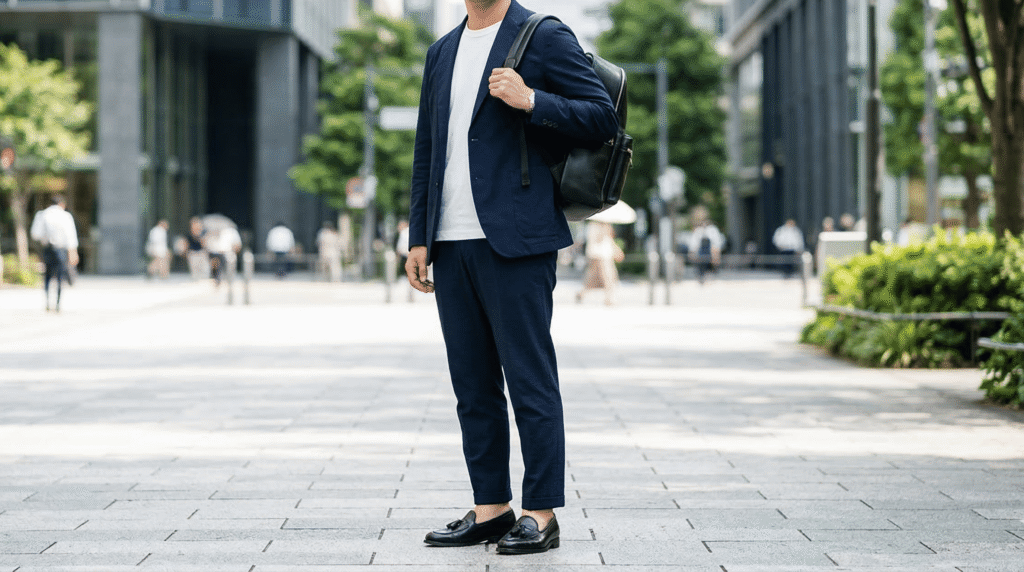 セットアップを着たビジネスマン