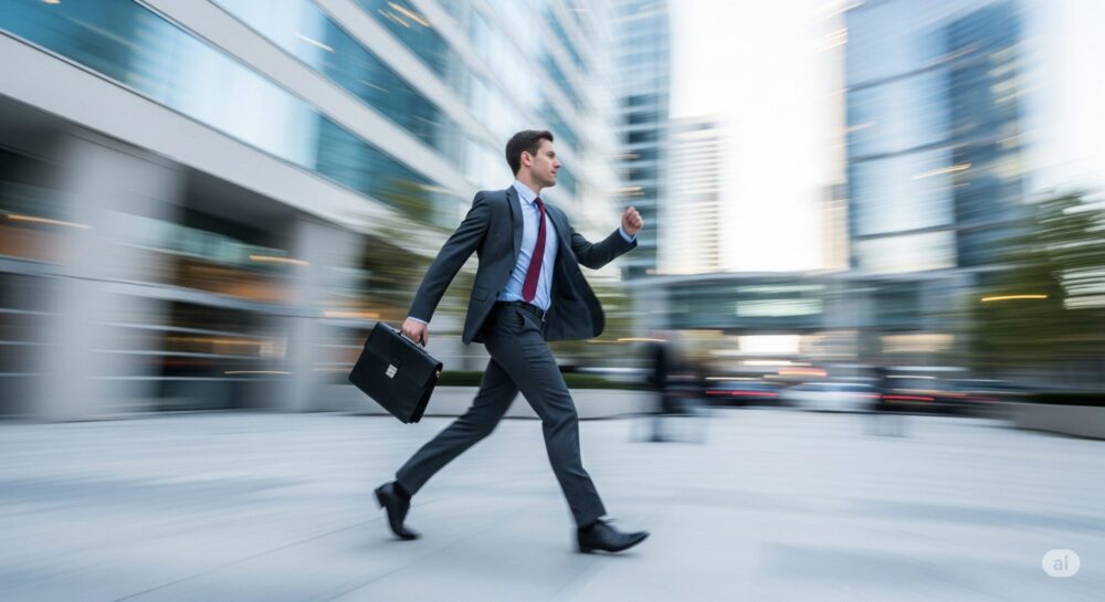 歩くビジネスマン